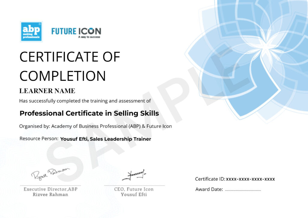 Selling Skills Certificate