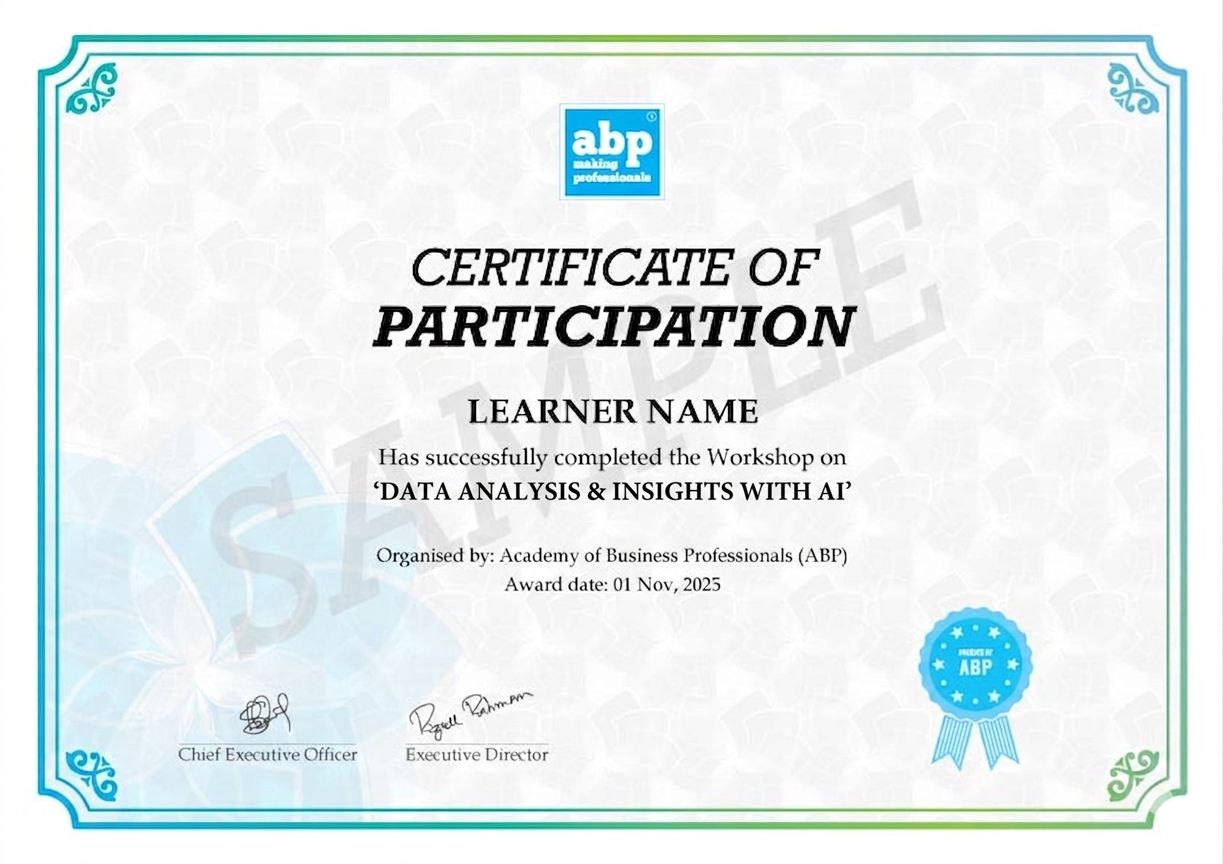 Data Analysis with AI Certificate