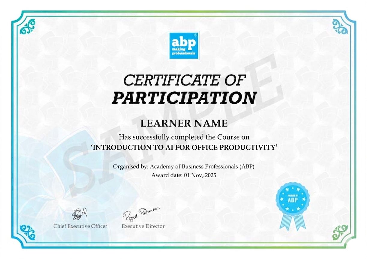 Course Completion Certificate