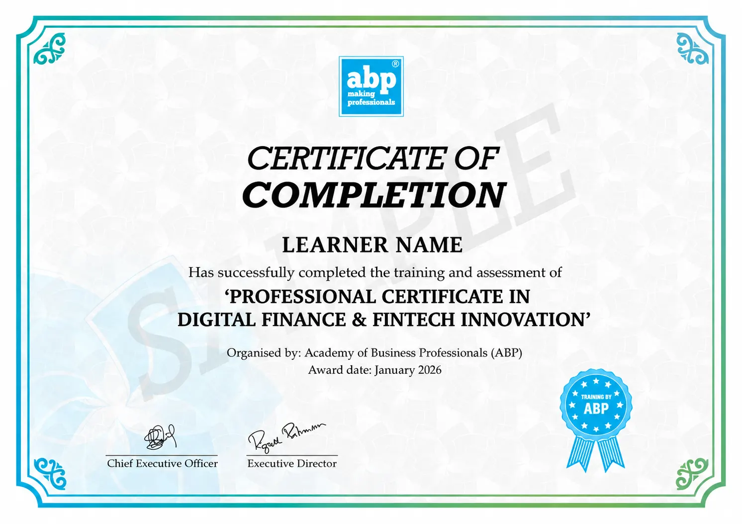 ABP FinTech Innovation Professional Certificate