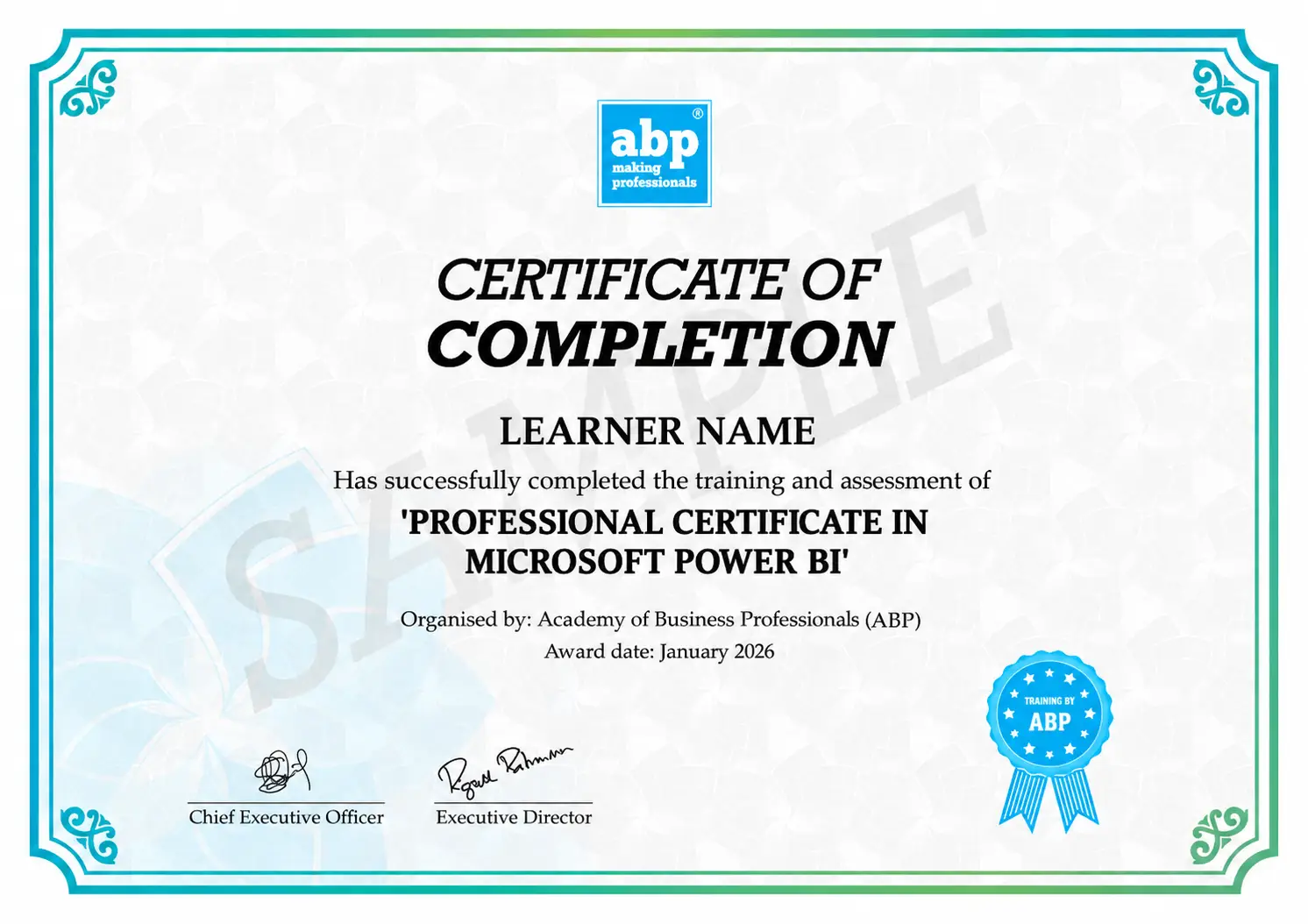 Professional Certificate in Microsoft Power BI